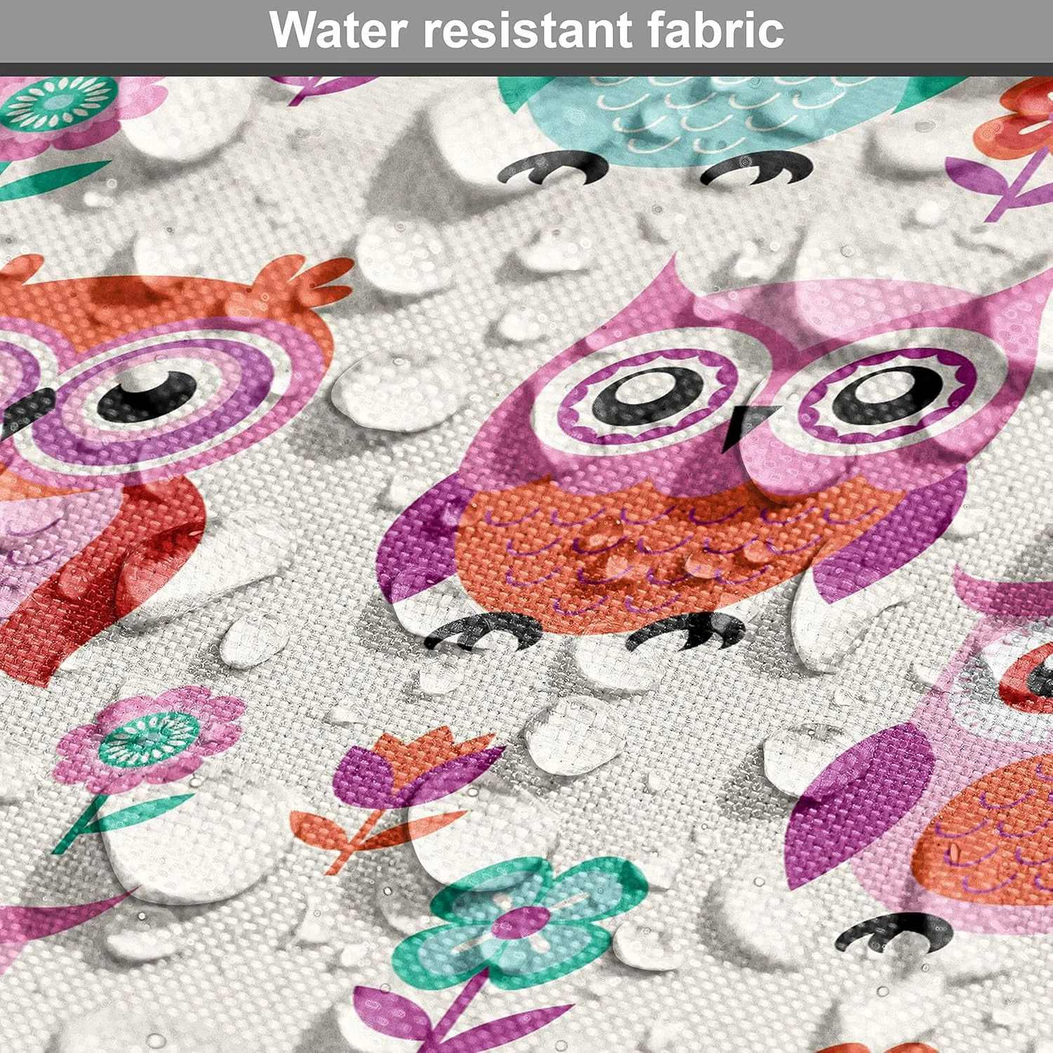 Ambesonne Owls Fabric by The Yard, Owls Happy Childhood Hipster Modern Repeated Animals Pattern Illustration, Decorative Fabric for Upholstery and Home Accents, 1 Yard, Orange Fuchsia Seafoam Ambesonne Owls Fabric by The Yard, Owls Happy Childhood Hipster Modern Repeated Animals Pattern Illustration, Decorative Fabric for Upholstery and Home Accents, 1 Yard, Orange Fuchsia Seafoam