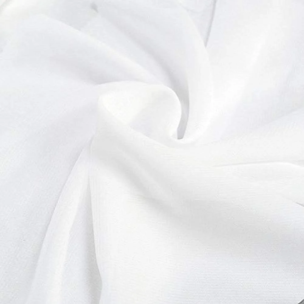 پارچه شیفون یکدست DJBM، عرض 150 سانتی متر، مناسب برای تزئینات و والان، رنگ سفید / 0.9 متر پارچه شیفون یکدست DJBM، عرض 150 سانتی متر، مناسب برای تزئینات و والان، رنگ سفید / 0.9 متر
