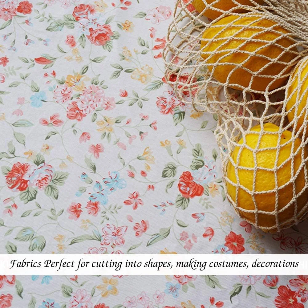 پارچه نخی LANEHUA متری برای خیاطی، کاردستی، طراحی مد، پارچه های طرح دار چاپی قابل شستشو؛ عرض کامل قابل برش 100x160 سانتی متر (گل های نارنجی بهاری) پارچه نخی LANEHUA متری برای خیاطی، کاردستی، طراحی مد، پارچه های طرح دار چاپی قابل شستشو؛ عرض کامل قابل برش 100x160 سانتی متر (گل های نارنجی بهاری)