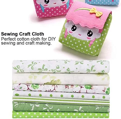 پارچه تکه دوزی 7 عددی با طرح های مختلف، 100% پنبه ای، مناسب برای خیاطی، اسکرپ بوک، لحاف دوزی، کارهای هنری، پارچه کاردستی خیاطی، کیف پول DIY، روکش کوسن (50x50 سانتی متر)