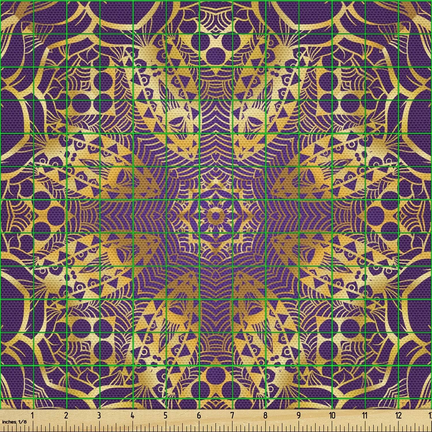 پارچه طرح ماندالای بنفش Ambesonne، طرح بوهمی، تصویر جهان، پارچه تزئینی برای روکش و لوازم منزل، 3 یارد، بنفش زرد پارچه طرح ماندالای بنفش Ambesonne، طرح بوهمی، تصویر جهان، پارچه تزئینی برای روکش و لوازم منزل، 3 یارد، بنفش زرد