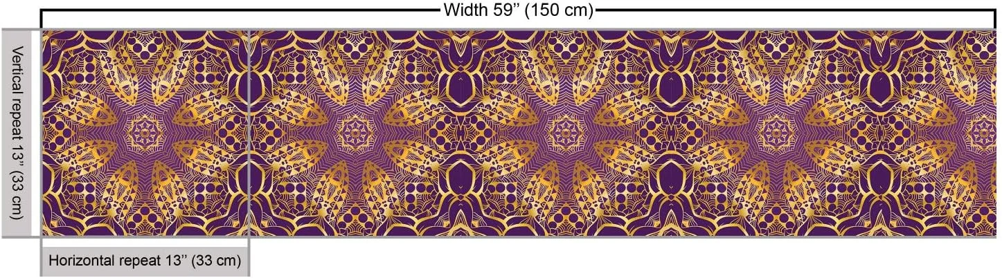 پارچه طرح ماندالای بنفش Ambesonne، طرح بوهمی، تصویر جهان، پارچه تزئینی برای روکش و لوازم منزل، 3 یارد، بنفش زرد پارچه طرح ماندالای بنفش Ambesonne، طرح بوهمی، تصویر جهان، پارچه تزئینی برای روکش و لوازم منزل، 3 یارد، بنفش زرد