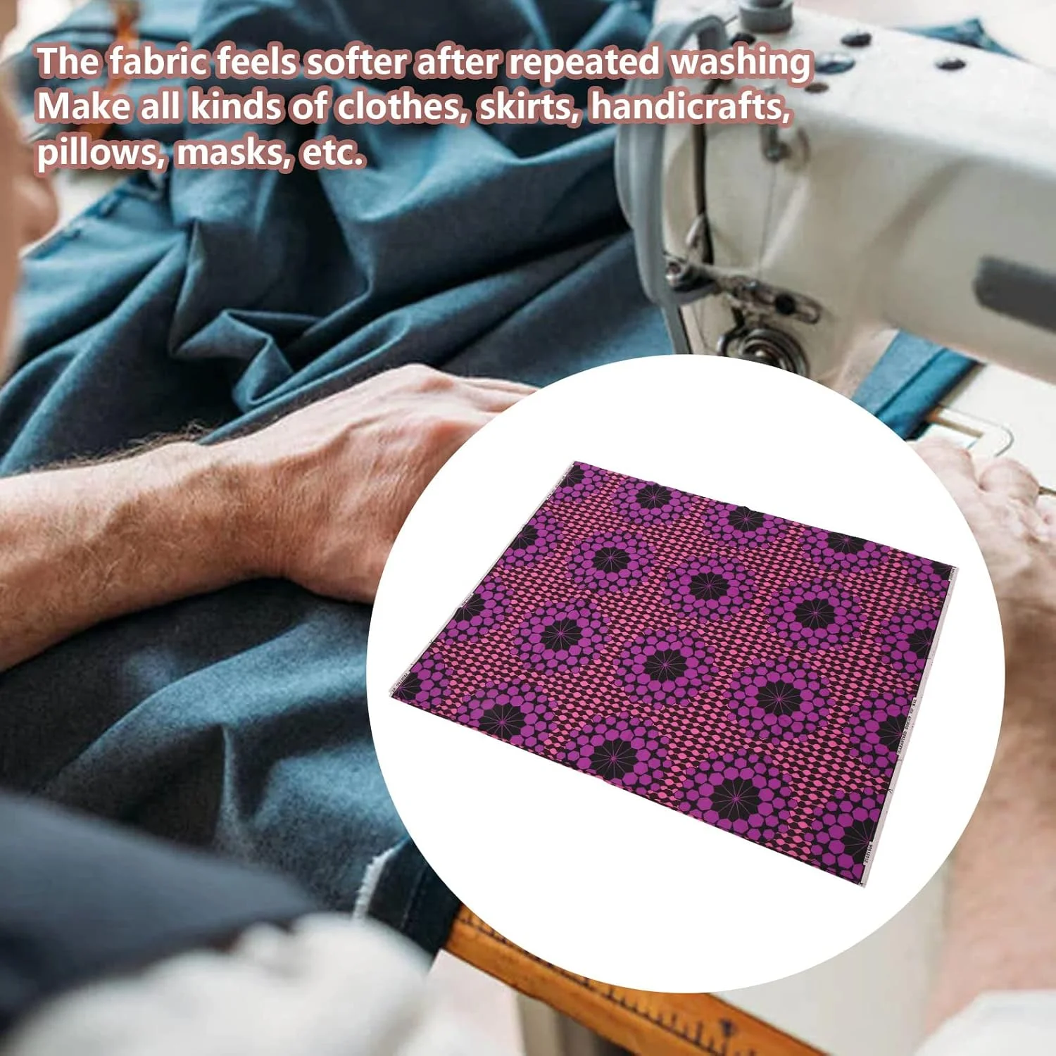 پارچه آفریقایی 6 یاردی، پارچه چاپی مومی آنکارا آفریقایی برای خیاطی، پروژههای صنایع دستی لباس مهمانی و تکه دوزی DIY (شماره 3) پارچه آفریقایی 6 یاردی، پارچه چاپی مومی آنکارا آفریقایی برای خیاطی، پروژههای صنایع دستی لباس مهمانی و تکه دوزی DIY (شماره 3)