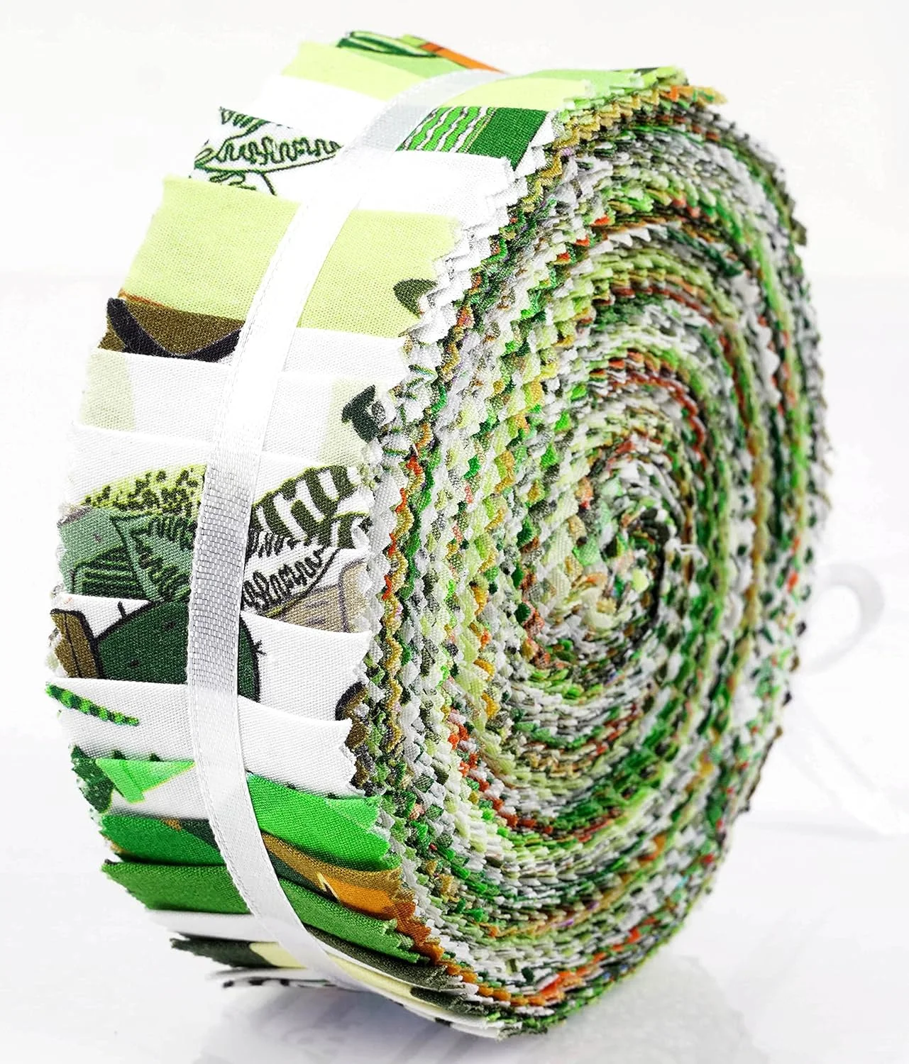 سویموی بسته 40 عددی پارچه های از پیش برش خورده با طرح ژاپنی، رول های پنبه ای 1.5 اینچی مناسب برای تکه دوزی - سبز