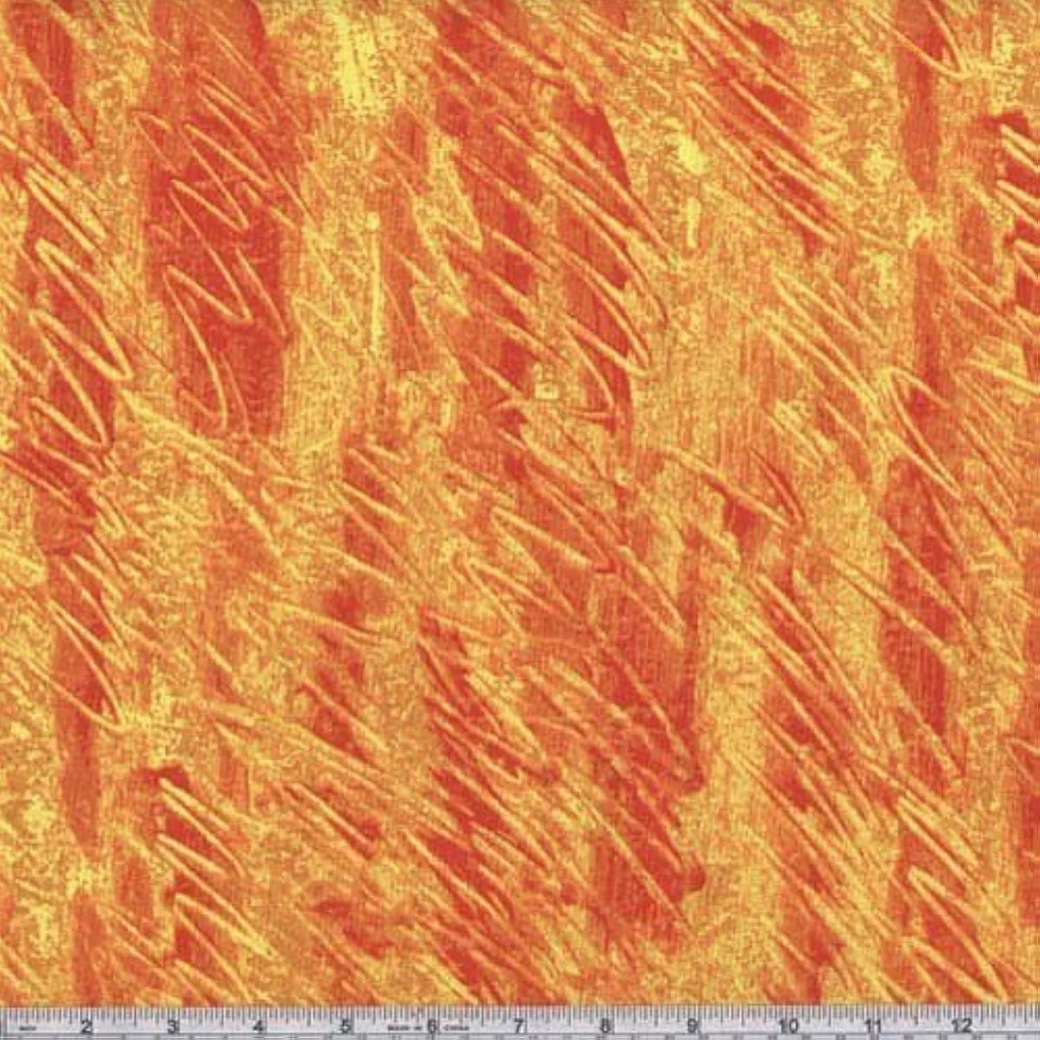 پارچه طرح کرم بسیار گرسنه اثر اریک کارل، رنگ نارنجی خط خطی، محصول Andover پارچه طرح کرم بسیار گرسنه اثر اریک کارل، رنگ نارنجی خط خطی، محصول Andover