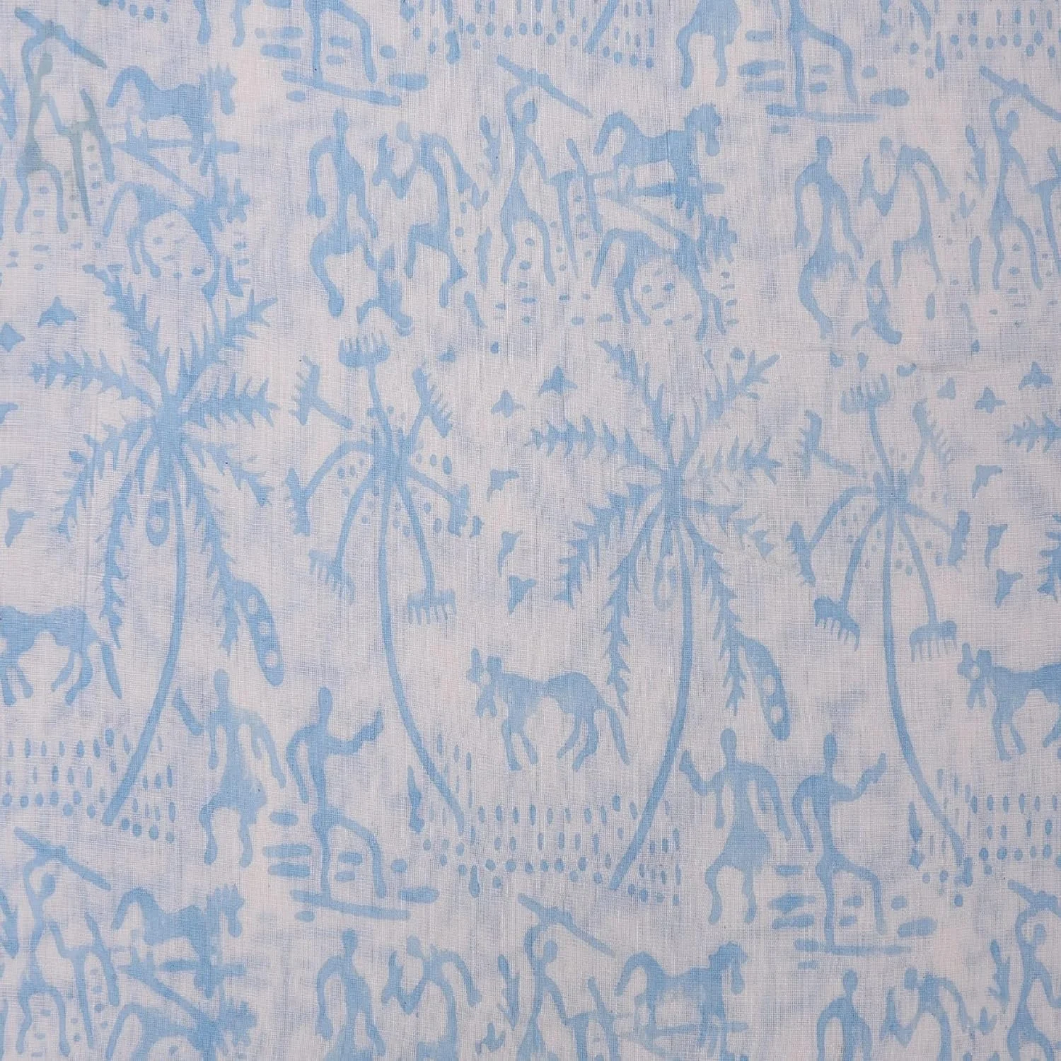 پارچه نخی چاپ دستی هندی Trade Star Exports، 100% پنبه، متری برای دوخت لباس، پارچه دست ساز 3 یاردی برای لباس بچه گانه، پارچه زیبای چاپ سنگانری برای دکوراسیون منزل (طرح 10)