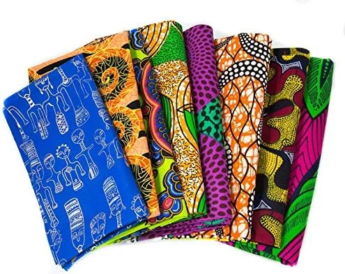 تکه پارچه های تصادفی تِس ورلد دیزاینز، بسته 6 تایی / پارچه آفریقایی / 6 تکه WB240