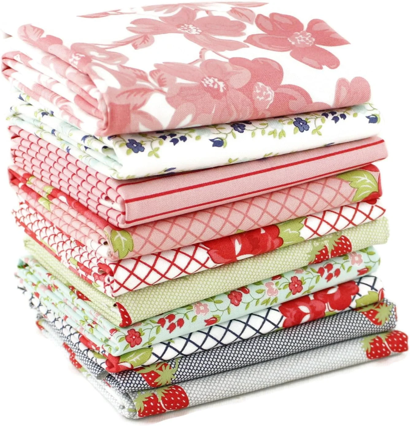 بسته پارچه ای یک چهارم چربی Moda Fabrics Sunday Stroll (۱۰ تکه) اثر بانی و کامیله، برش های ۴۵.۷۲ سانتی متر در ۵۳.۳۴ سانتی متر برای ساخت لحاف DIY بسته پارچه ای یک چهارم چربی Moda Fabrics Sunday Stroll (۱۰ تکه) اثر بانی و کامیله، برش های ۴۵.۷۲ سانتی متر در ۵۳.۳۴ سانتی متر برای ساخت لحاف DIY