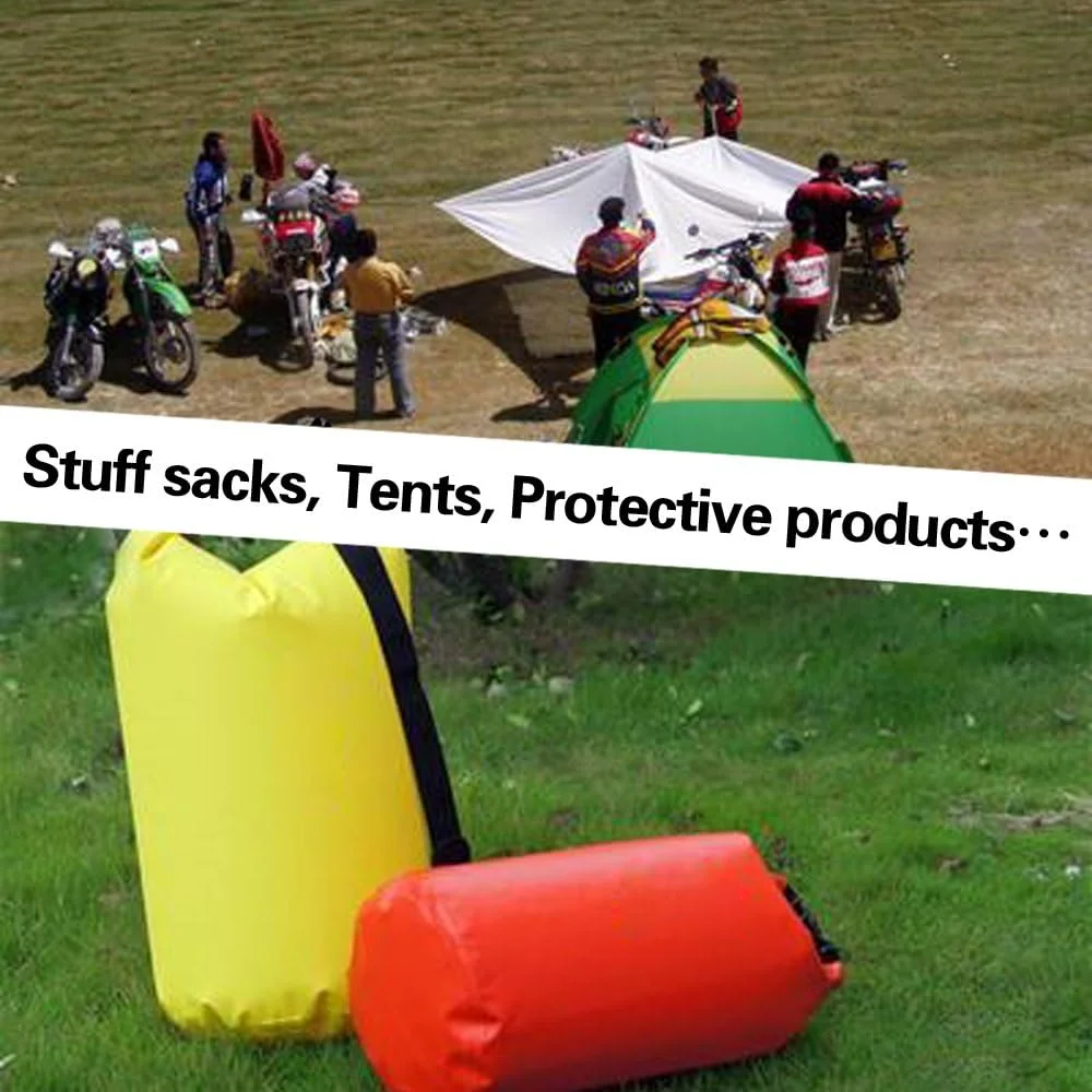 پارچه نایلونی ریپ استاپ 40D ارتقا یافته HENGDA KITE، ابعاد 152x91 سانتی متر، ضد آب، مناسب فضای باز - خاکستری روشن