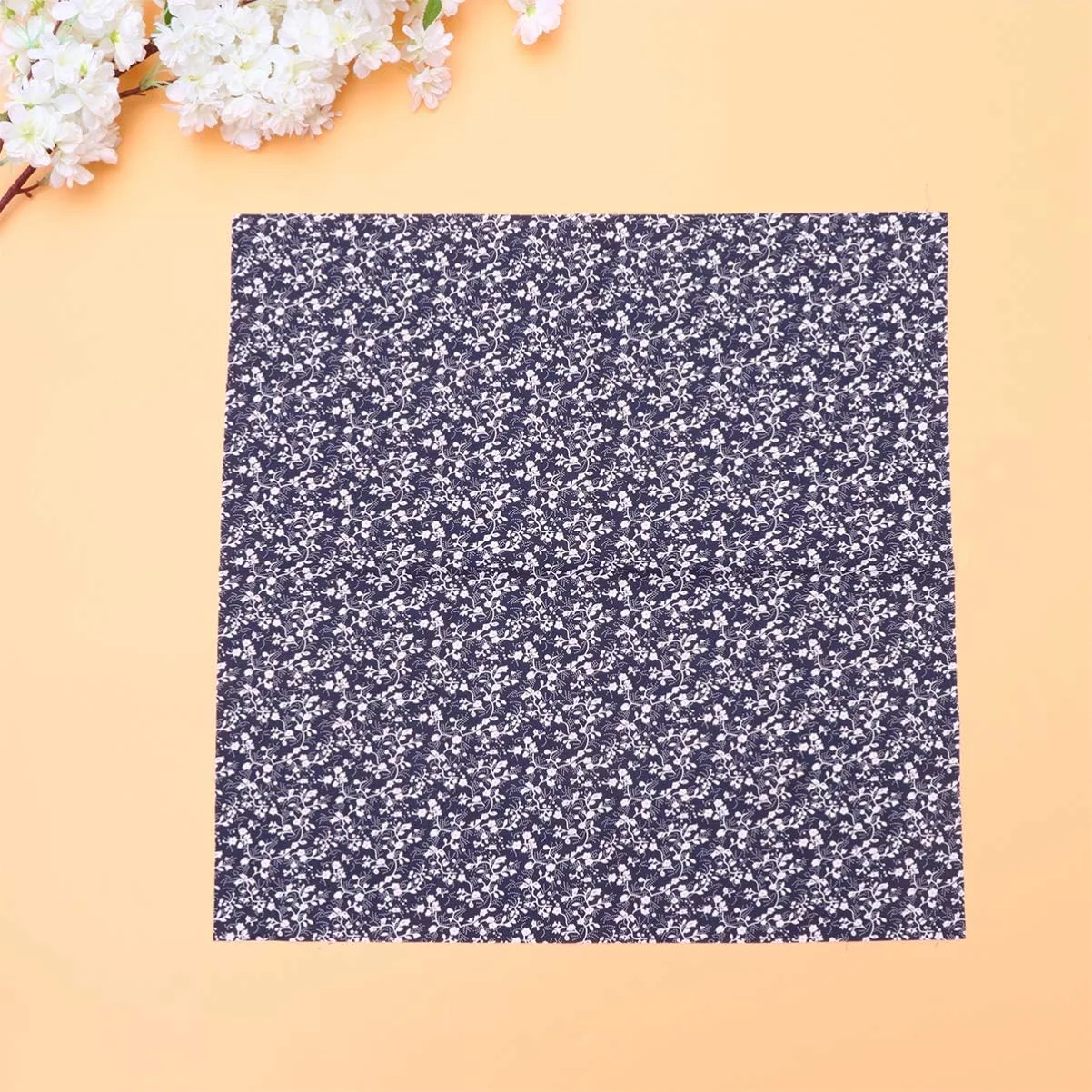 ZHANGZONG بسته 5 عددی پارچه های چاق پارچه ای، پارچه نخی، پارچه های دست ساز DIY، پارچه لحاف دوزی، خیاطی، صنایع دستی DIY، تکه دوزی (سرمه ای)