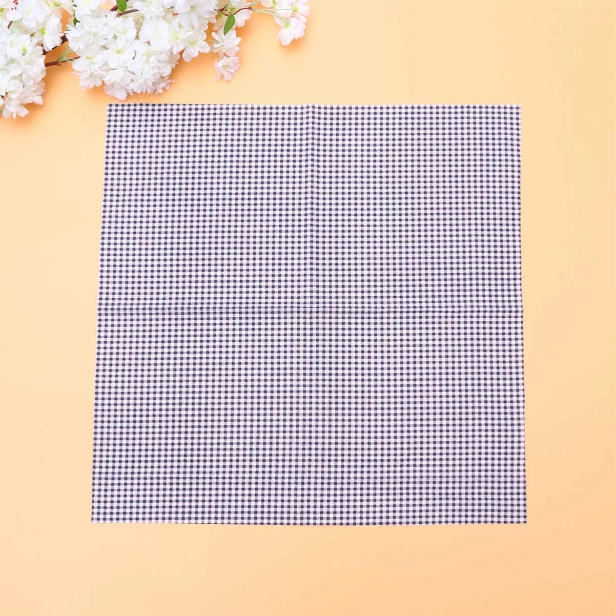 ZHANGZONG بسته 5 عددی پارچه های چاق پارچه ای، پارچه نخی، پارچه های دست ساز DIY، پارچه لحاف دوزی، خیاطی، صنایع دستی DIY، تکه دوزی (سرمه ای)