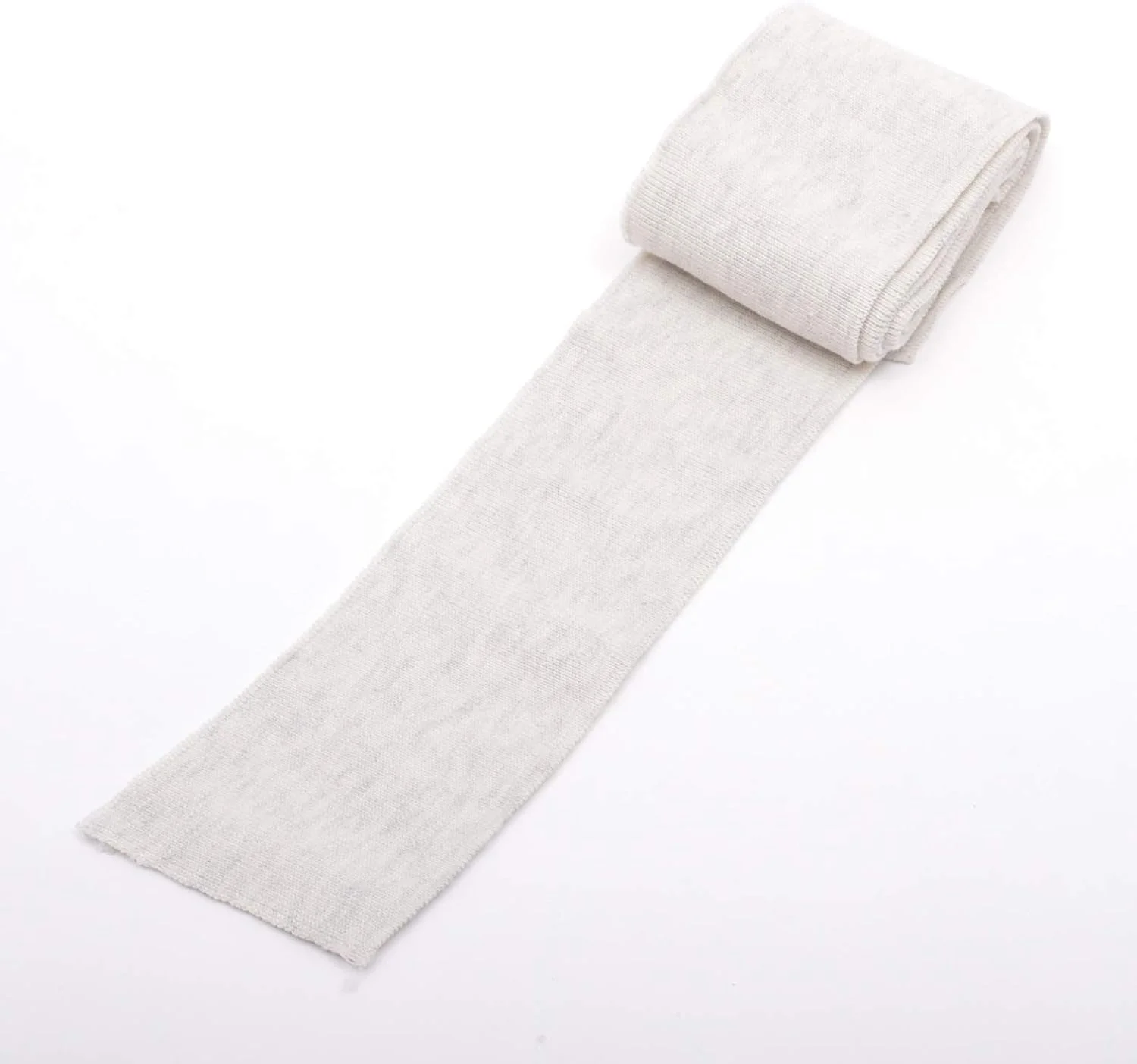 Trimz پارچه کشباف لبه آستین/مچ، طوسی روشن، 110 سانتی متر در 6 سانتی متر