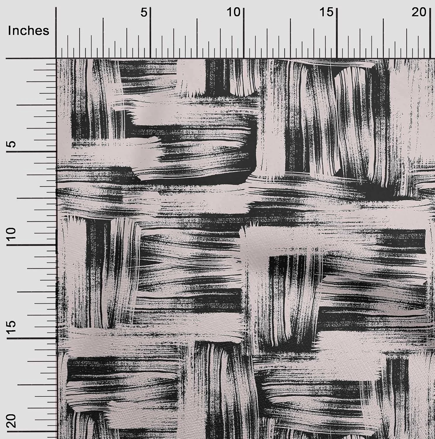 پارچه نخی کمبریک مشکی oneOone طرح آبستره مناسب پروژه‌های هنری و دکوراسیون، چاپی، متری، عرض 142 سانتی‌متر