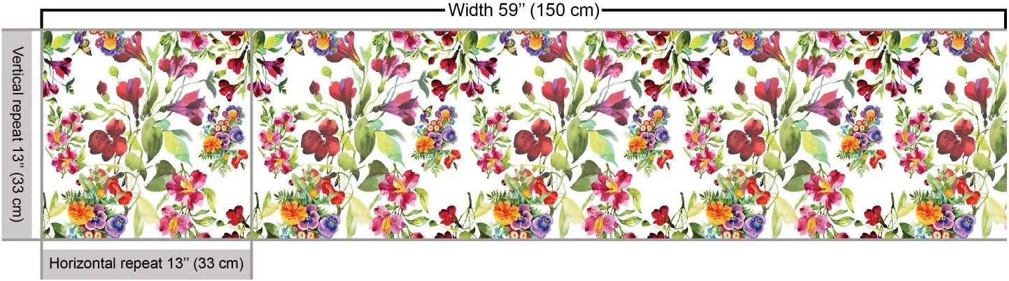 پارچه طرح دار آمبسون، طرح آبرنگی با گل های وحشی رنگارنگ، پارچه تزئینی برای روکش مبلمان و لوازم منزل، 3 یارد، صورتی سبز پارچه طرح دار آمبسون، طرح آبرنگی با گل های وحشی رنگارنگ، پارچه تزئینی برای روکش مبلمان و لوازم منزل، 3 یارد، صورتی سبز