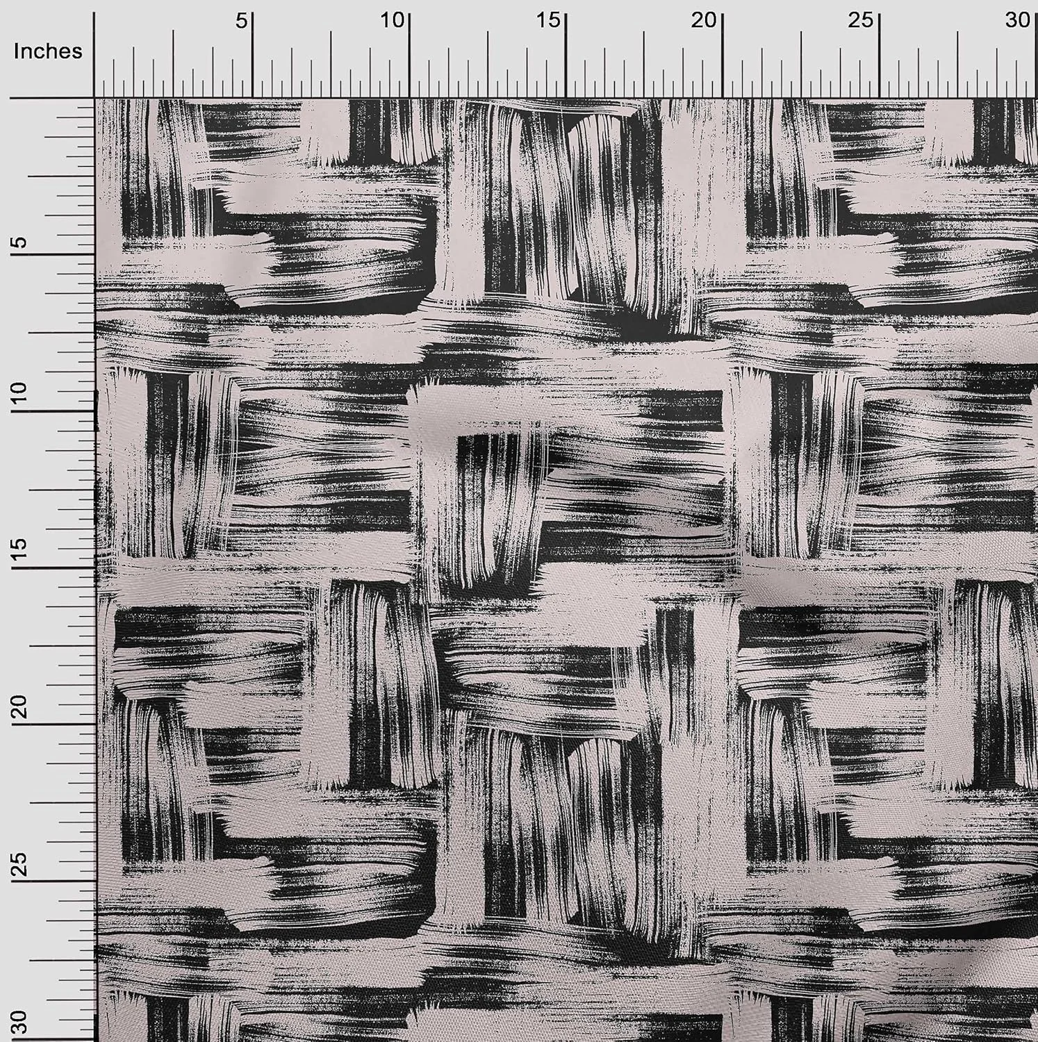 پارچه نخی کمبریک مشکی oneOone طرح آبستره مناسب پروژه‌های هنری و دکوراسیون، چاپی، متری، عرض 142 سانتی‌متر