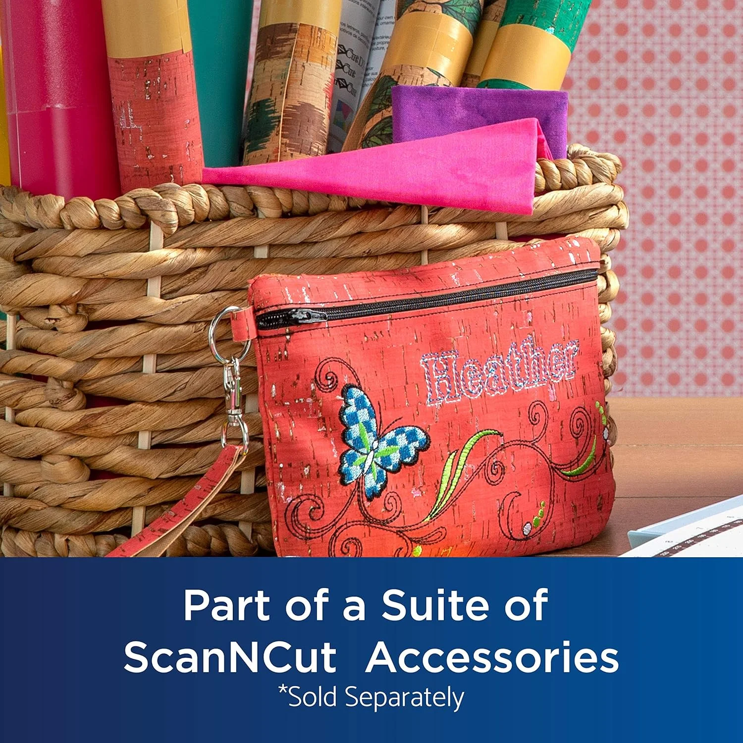 پارچه چوب پنبه ای رولی طرح قلم مو Brother CACORKBR ScanNCut، تنوع رنگ پارچه چوب پنبه ای رولی طرح قلم مو Brother CACORKBR ScanNCut، تنوع رنگ