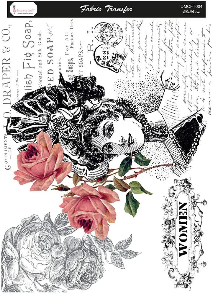 برگه انتقال طرح پارچه Dress My Craft، 24X34 سانتی متر - Queen، Queen W/Roses برگه انتقال طرح پارچه Dress My Craft، 24X34 سانتی متر - Queen، Queen W/Roses