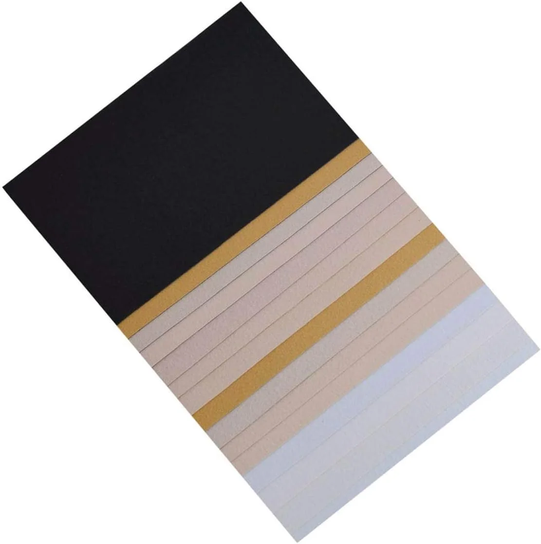 Doublefire 15 تکه سایز A4 رنگ تیره ضخامت 1.2 میلی متر بافت چرم مصنوعی طرح لیچی پارچه پشتی نخی برای ساخت پاپیون مو، گوشواره، زیربشقابی 15 رنگ هر رنگ یک ورق
