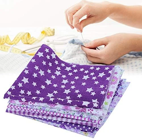 پارچه نخی طرح گل بنفش 7 تکه 50x50 سانتی متر، مناسب خیاطی، تکه دوزی، کاردستی و ساخت لوازم DIY پارچه نخی طرح گل بنفش 7 تکه 50x50 سانتی متر، مناسب خیاطی، تکه دوزی، کاردستی و ساخت لوازم DIY