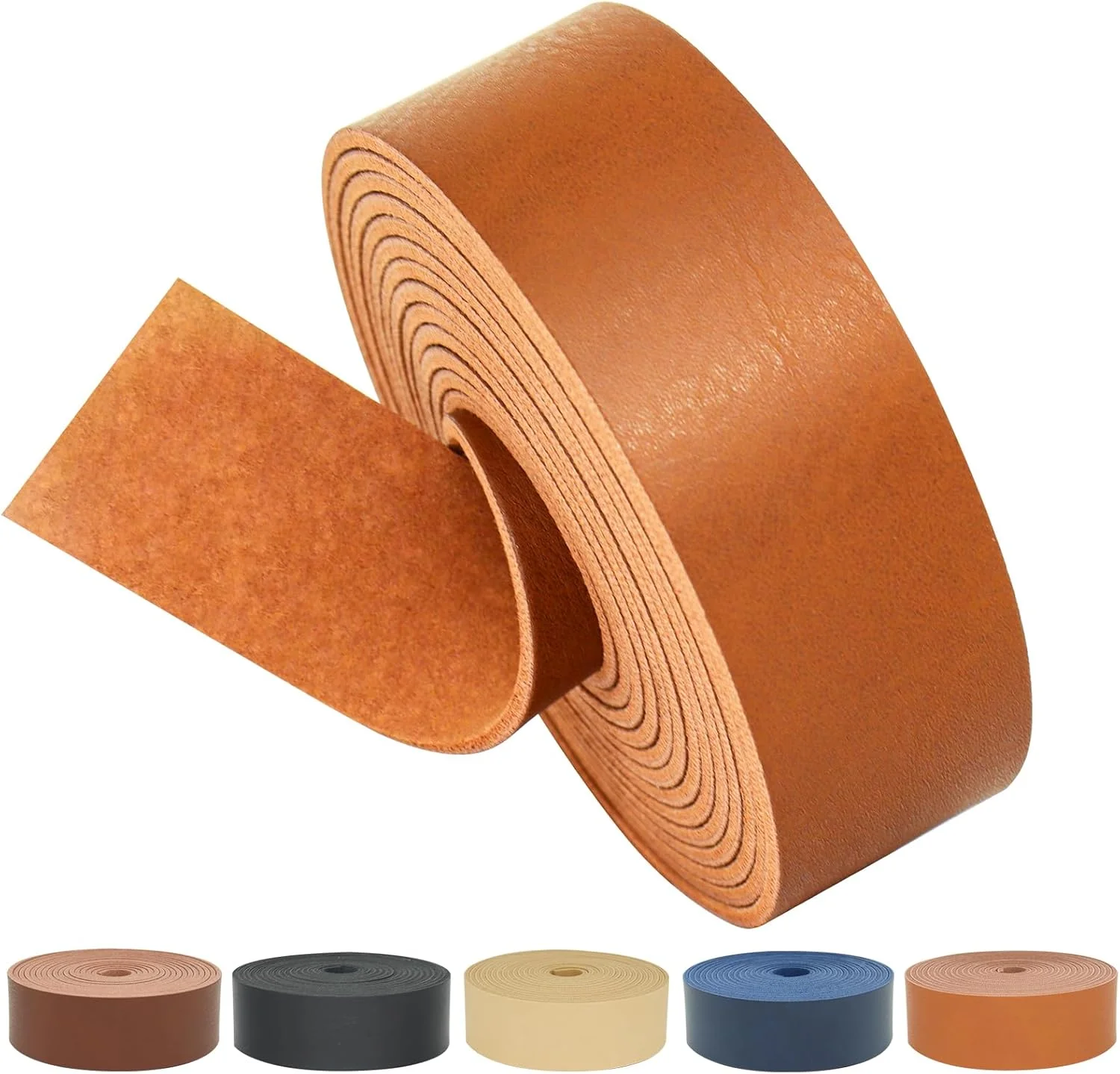 نوار چرمی مصنوعی ABIDISO، عرض 2.5 سانتی متر، طول 254 سانتی متر، چرم نرم برای پروژه های صنایع دستی DIY، نوارهای کمربند چرمی، کارگاه سرگرمی - قهوه ای