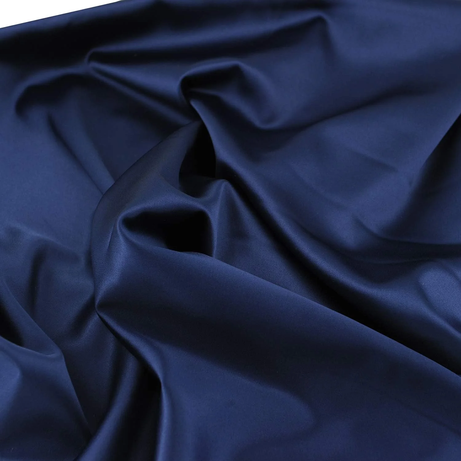 پارچه ساتن کشی با طعم گل رز، رنگ سرمه ای، مناسب برای تزئین لباس عروس، صنایع دستی DIY، عرض 124 سانتی متر در هر یارد