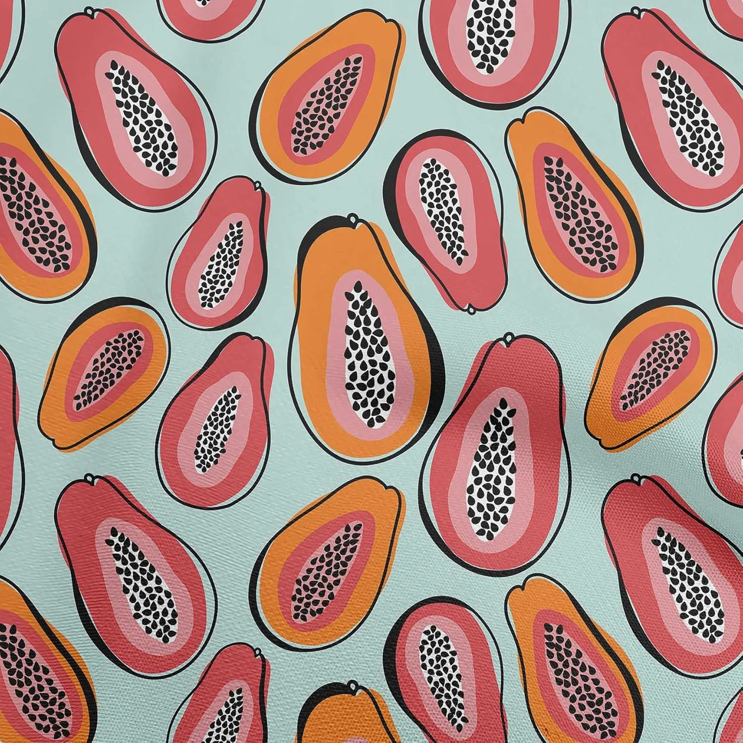 پارچه ابریشم پنبه ای یک اُ اُ یک، آبی روشن، مناسب برای پروژه های هنری و دکور، چاپی، متری، عرض 106 سانتی متر