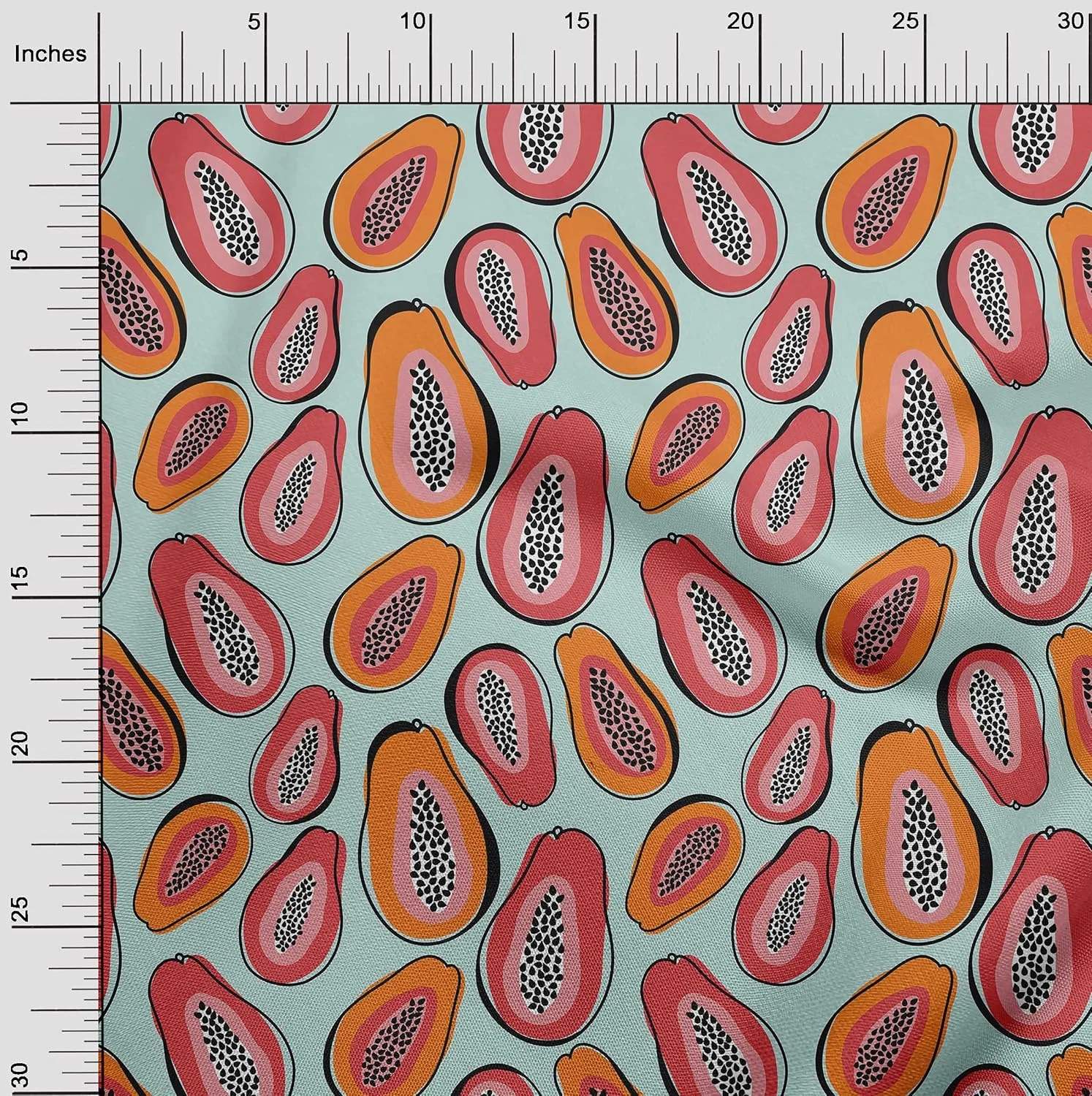 پارچه ابریشم پنبه ای یک اُ اُ یک، آبی روشن، مناسب برای پروژه های هنری و دکور، چاپی، متری، عرض 106 سانتی متر