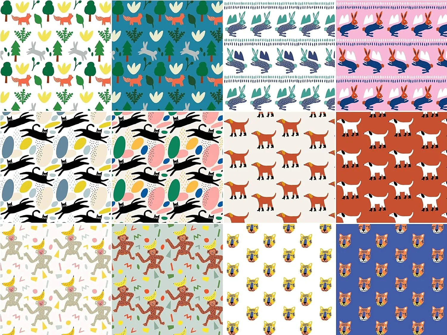 پارچه نخی 20 عددی مجموعه COTTONVILL MALLANGLUNA، پارچه چاپی مناسب برای تکه دوزی (Fat Quarter 12 تکه، طرح حیوانات) پارچه نخی 20 عددی مجموعه COTTONVILL MALLANGLUNA، پارچه چاپی مناسب برای تکه دوزی (Fat Quarter 12 تکه، طرح حیوانات)