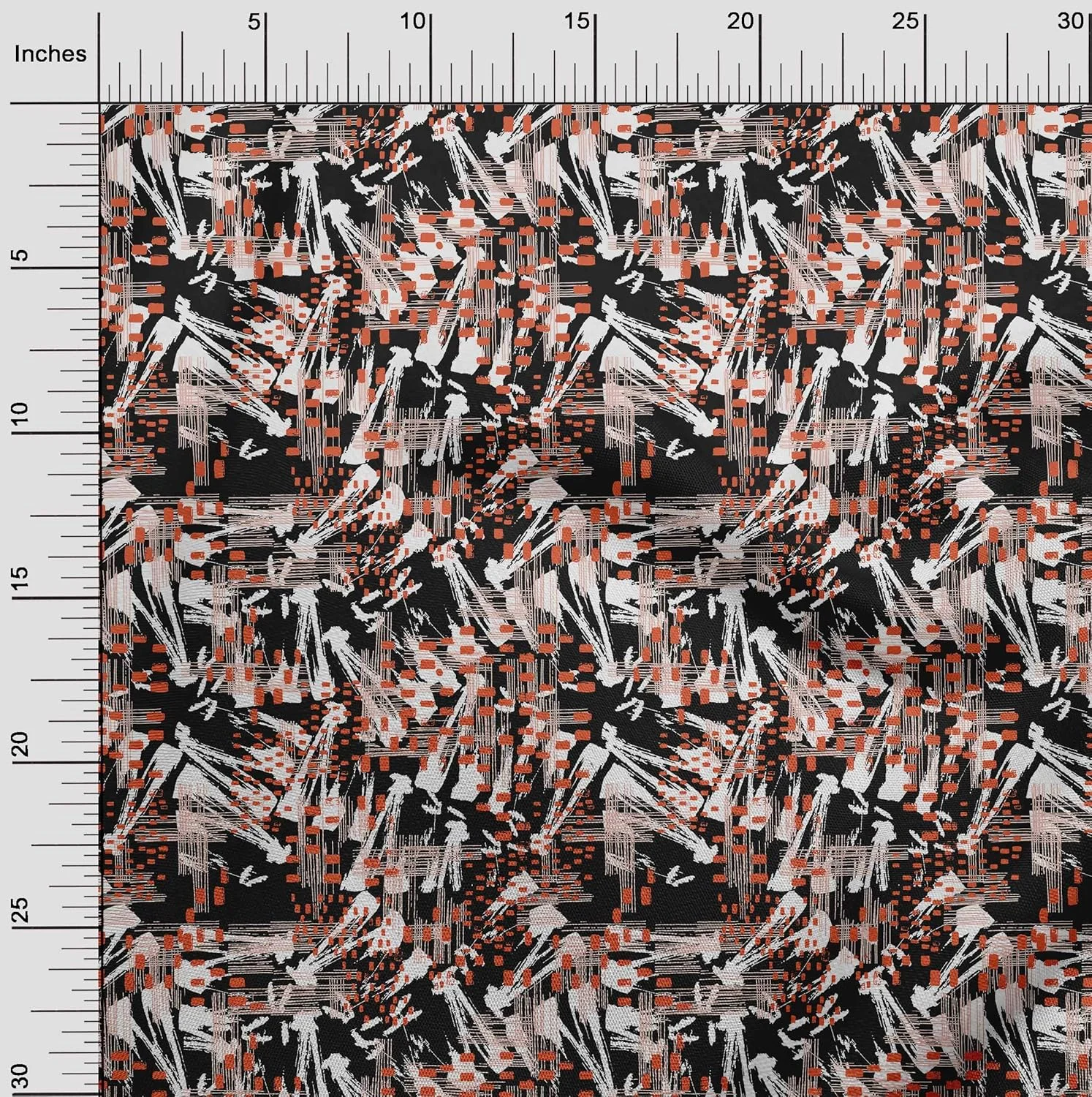 پارچه نخی پاپلین مشکی oneOone با بافت هندسی، مناسب خیاطی، چاپ شده، لوازم خیاطی DIY، عرض 142 سانتی متر (فروش متری)