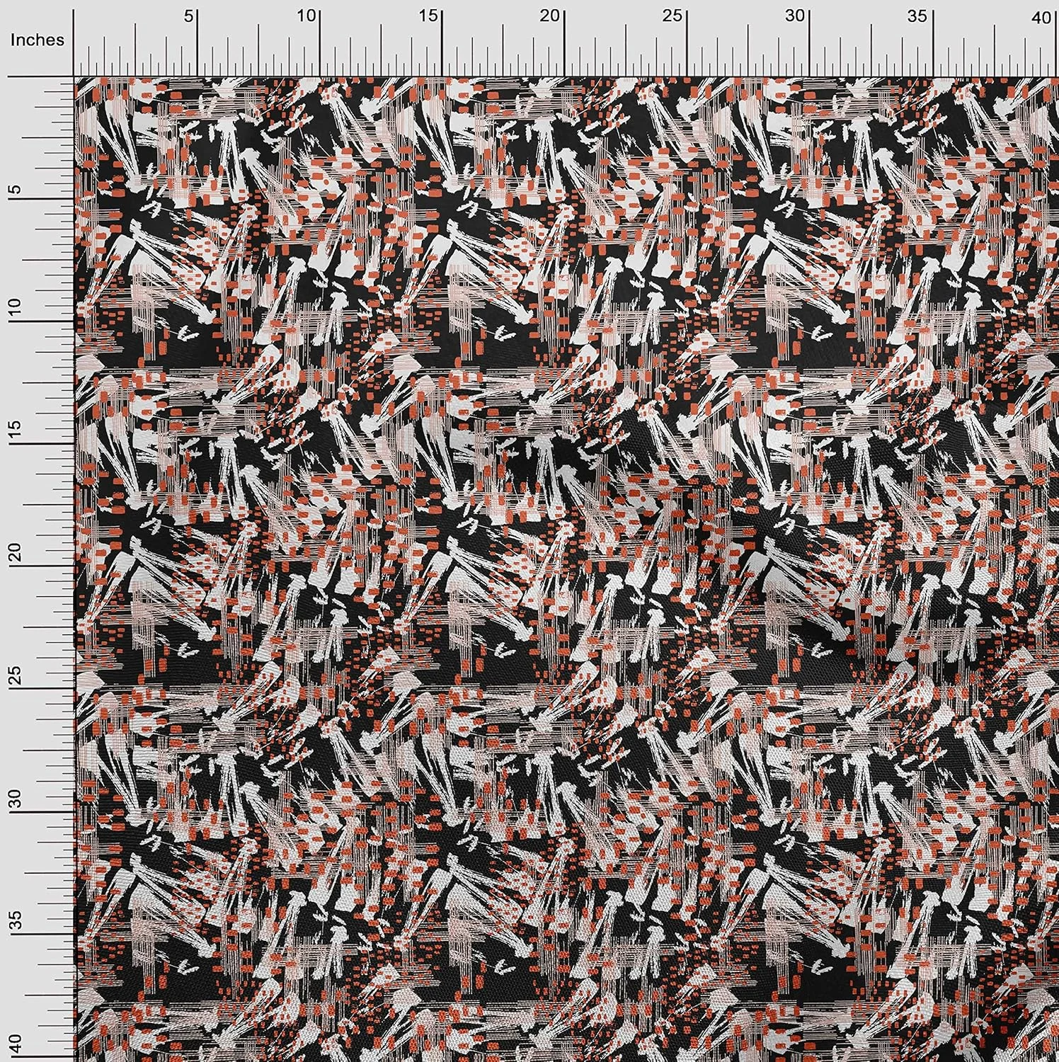 پارچه نخی پاپلین مشکی oneOone با بافت هندسی، مناسب خیاطی، چاپ شده، لوازم خیاطی DIY، عرض 142 سانتی متر (فروش متری)