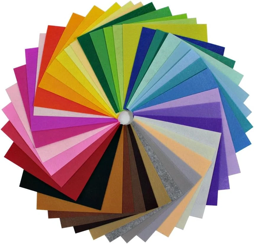 ورق پارچه ای نمدی غیر بافته پلی استر Life Glow DIY برای کارهای دستی، 40 رنگ مربع 30x30 سانتی متر، ضخامت حدود 1 میلی متر، نوع B ... نمدی غیر بافته چند منظوره 1 میلی متری نوع B