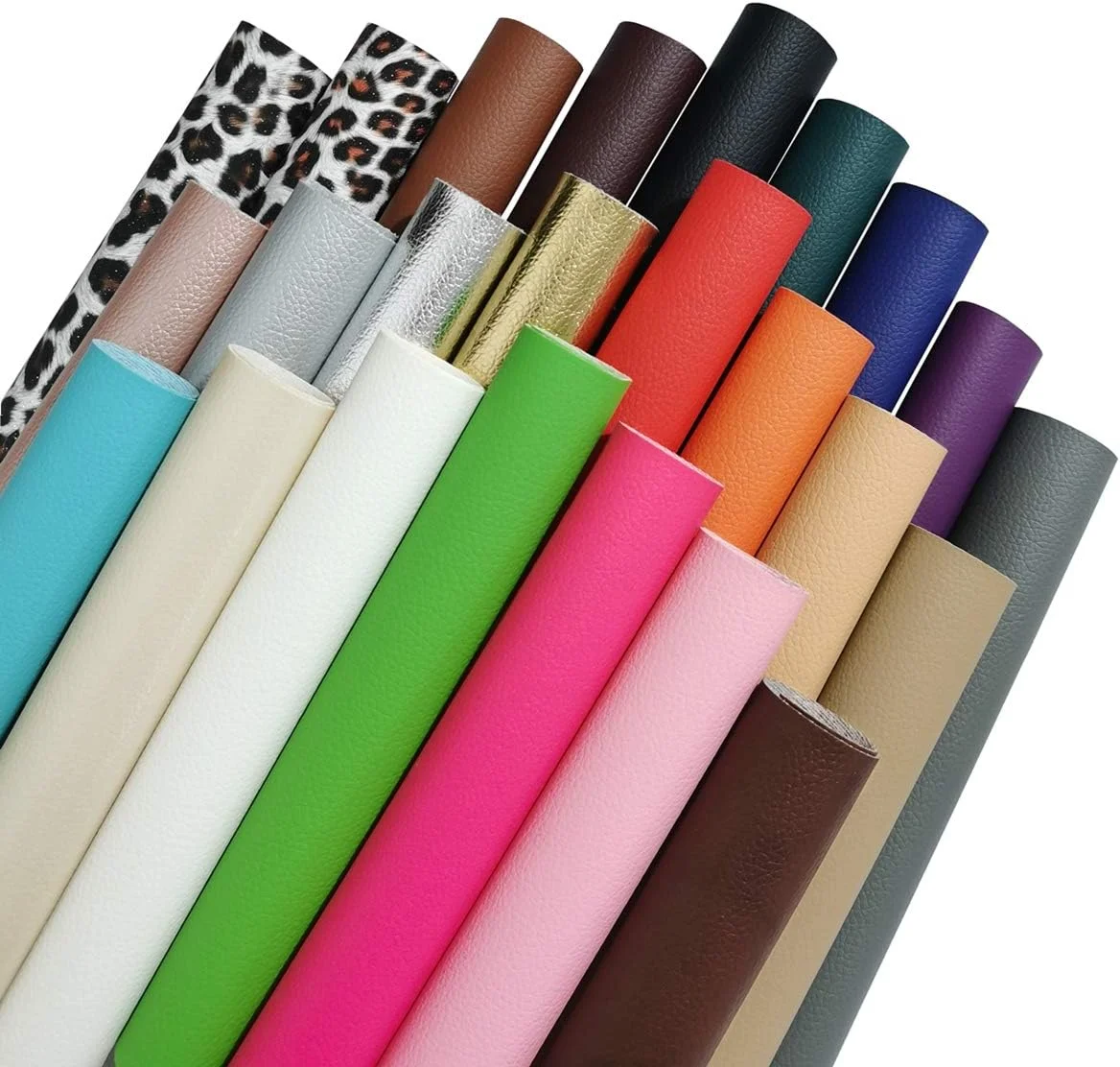 ورقه‌های چرم مصنوعی OZXCHIXU، 24 عدد ورق پارچه چرم مصنوعی PU نرم رنگی برای ساخت پاپیون، ساخت گوشواره چرمی، جاکلیدی، کیف پول، لوازم جانبی مو پروژه‌های DIY (20cm x 15cm، سایز A5، 24 رنگ)