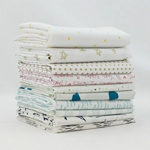 بسته پارچه ای سفید کم حجم Southern Fabric، برش های از پیش آماده شده Fat Quarter (LV.10FQ) توسط طراحان مختلف بسته پارچه ای سفید کم حجم Southern Fabric، برش های از پیش آماده شده Fat Quarter (LV.10FQ) توسط طراحان مختلف