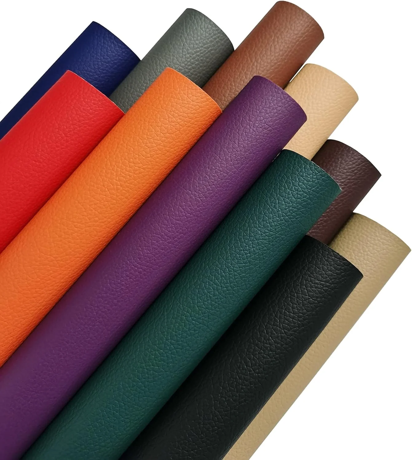 ورقه‌های چرم مصنوعی OZXCHIXU، 24 عدد ورق پارچه چرم مصنوعی PU نرم رنگی برای ساخت پاپیون، ساخت گوشواره چرمی، جاکلیدی، کیف پول، لوازم جانبی مو پروژه‌های DIY (20cm x 15cm، سایز A5، 24 رنگ)