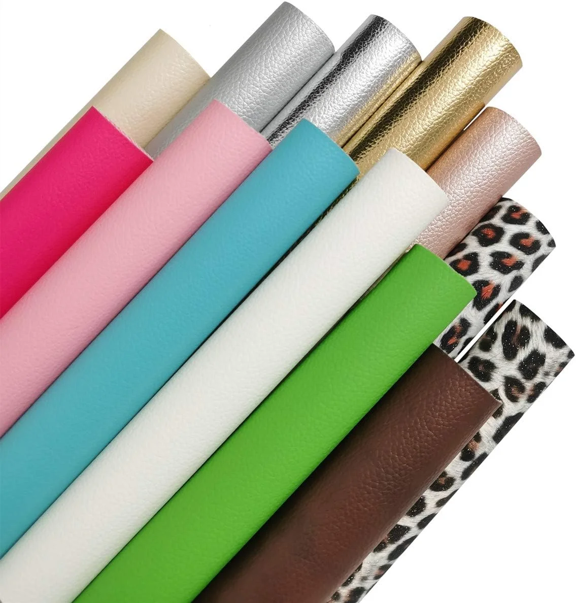 ورقه‌های چرم مصنوعی OZXCHIXU، 24 عدد ورق پارچه چرم مصنوعی PU نرم رنگی برای ساخت پاپیون، ساخت گوشواره چرمی، جاکلیدی، کیف پول، لوازم جانبی مو پروژه‌های DIY (20cm x 15cm، سایز A5، 24 رنگ)