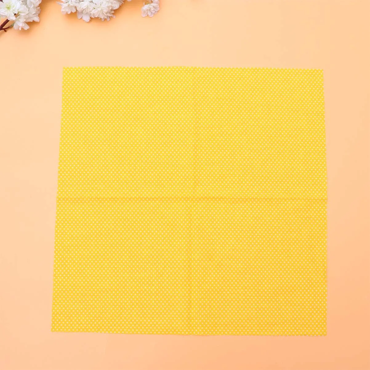 ZHANGZONG بسته 5 عددی پارچه های چاق پارچه ای، پارچه نخی، پارچه DIY دست ساز، پارچه لحاف دوزی، خیاطی، صنایع دستی DIY، تکه دوزی (زرد)