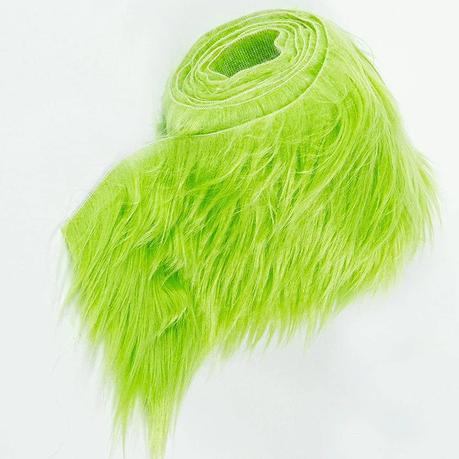 رول نوار خز مصنوعی پشمالو Eovea - 5 اینچ در 60 اینچ - مناسب برای سرگرمی، لباس، صنایع دستی DIY (لیمویی)