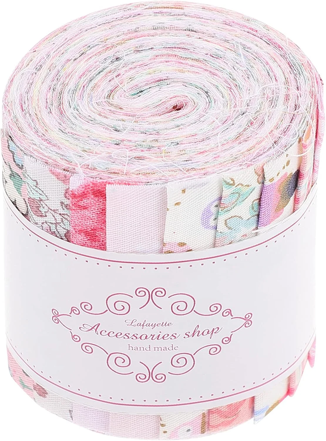 مجموعه رول ژله ای، نوارهای پارچه ای از قبل برش خورده برای لحاف دوزی، بسته پارچه ای نخی، رول پارچه ای تکه دوزی برای صنایع دستی DIY، لوازم خیاطی، 110X6.2 سانتی متر