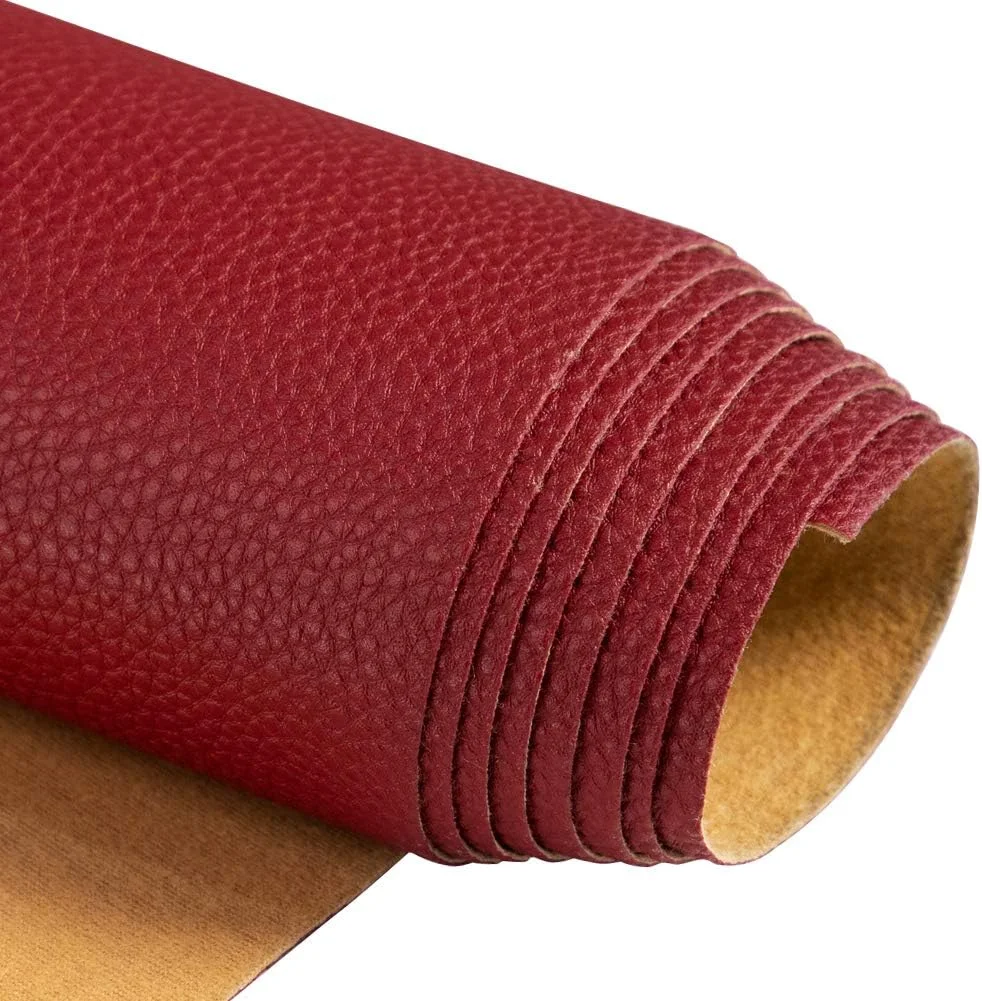 پارچه چرم مصنوعی نرم TORRAMI، 2 یارد 137 سانتی متر در 183 سانتی متر، ضخامت 0.95 میلی متر، مناسب برای روکش مبلمان، صنایع دستی DIY، طرح سنگریزه ای، بورگاندی