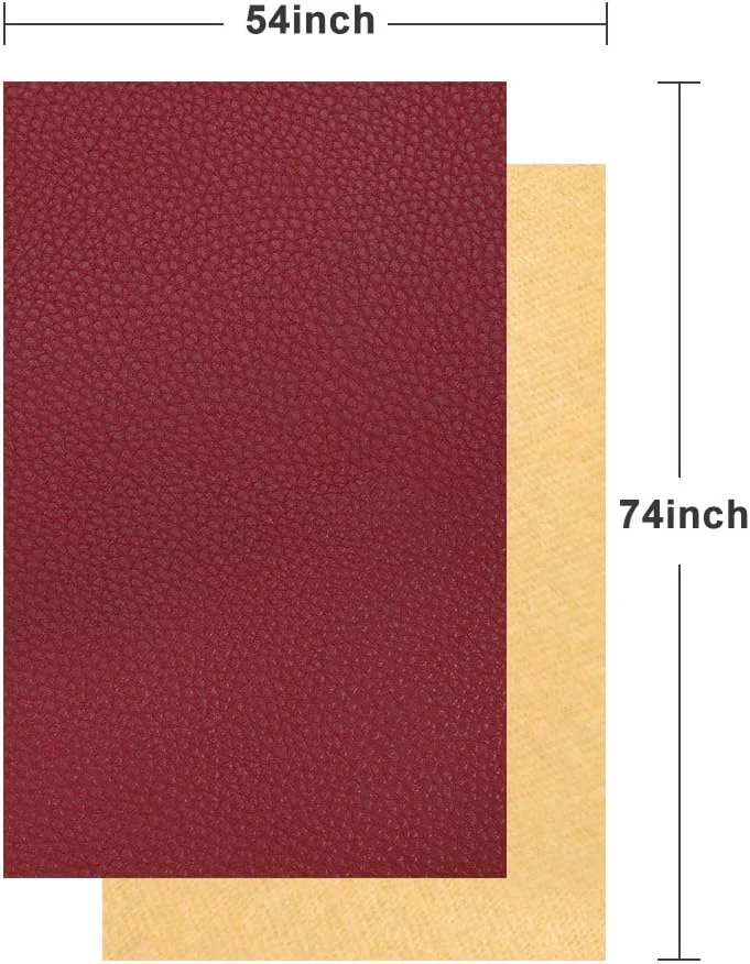 پارچه چرم مصنوعی نرم TORRAMI، 2 یارد 137 سانتی متر در 183 سانتی متر، ضخامت 0.95 میلی متر، مناسب برای روکش مبلمان، صنایع دستی DIY، طرح سنگریزه ای، بورگاندی