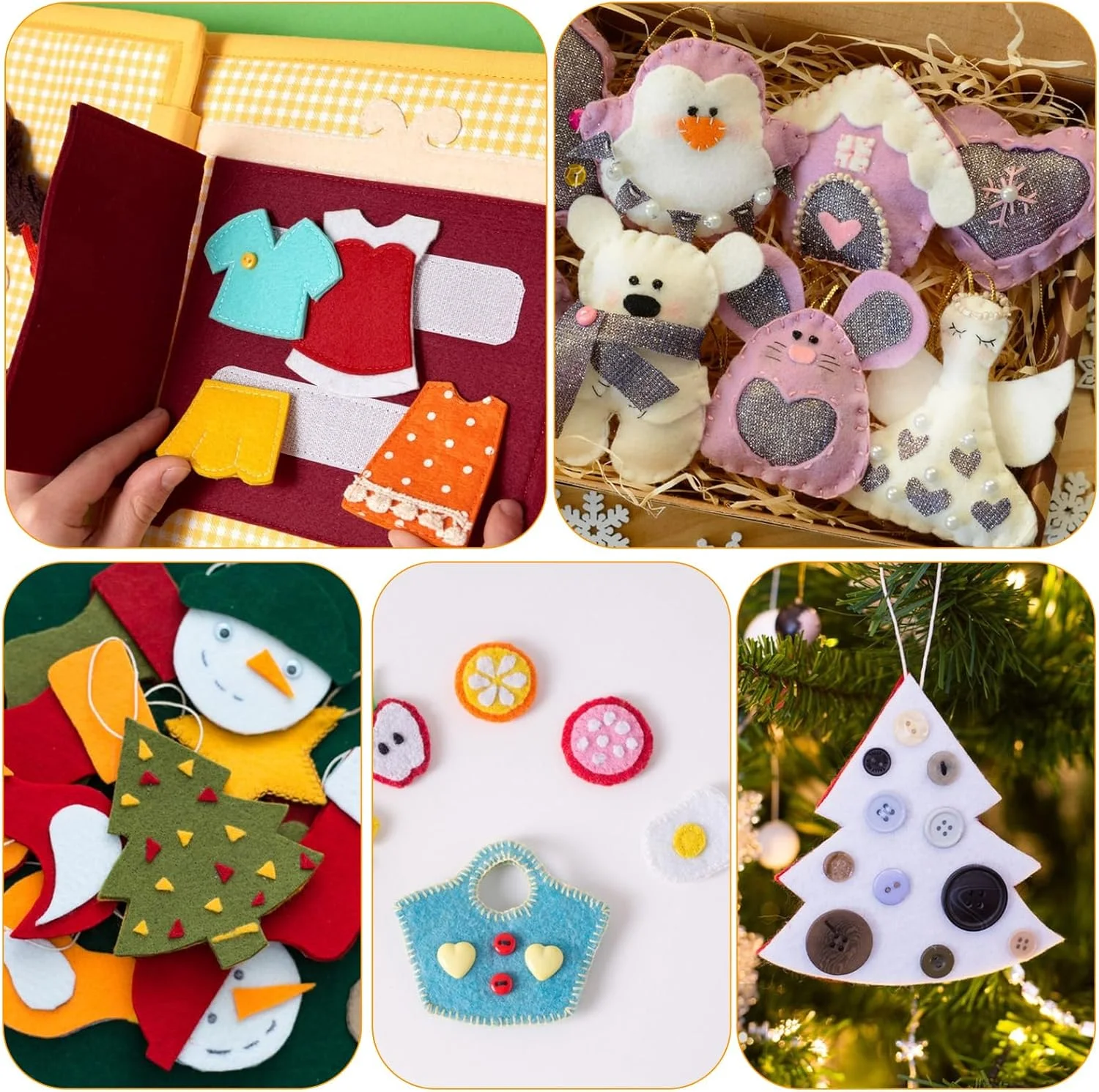 ورقه‌های نمدی سفید ضخیم برای کاردستی، 10 عدد 18x28.5 سانتی‌متری، ورقه‌های پارچه‌ای نمدی نرم و ضخیم برای هنر DIY، پروژه‌های خیاطی و لوازم ساخت