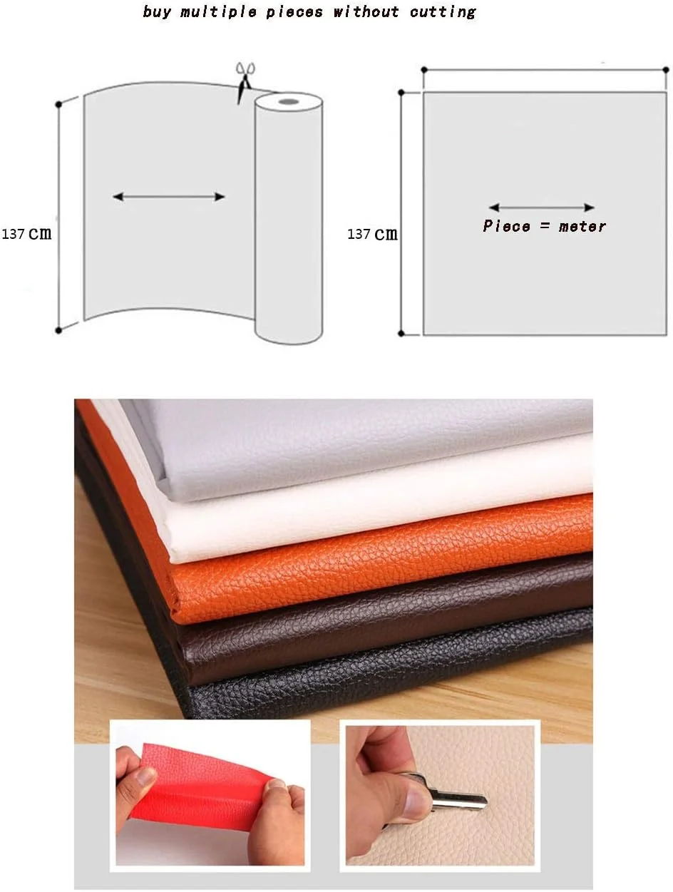 XCYYBB پارچه چرم مصنوعی چرم مصنوعی وینیل پارچه چرمی لباس دوزی روکش چسب خود چسب پارچه چرمی پچ چرمی تعمیر چسب خود چسب پارچه چرمی - سفید مایل به کرم 1.37x4 متر XCYYBB پارچه چرم مصنوعی چرم مصنوعی وینیل پارچه چرمی لباس دوزی روکش چسب خود چسب پارچه چرمی پچ چرمی تعمیر چسب خود چسب پارچه چرمی - سفید مایل به کرم 1.37x4 متر