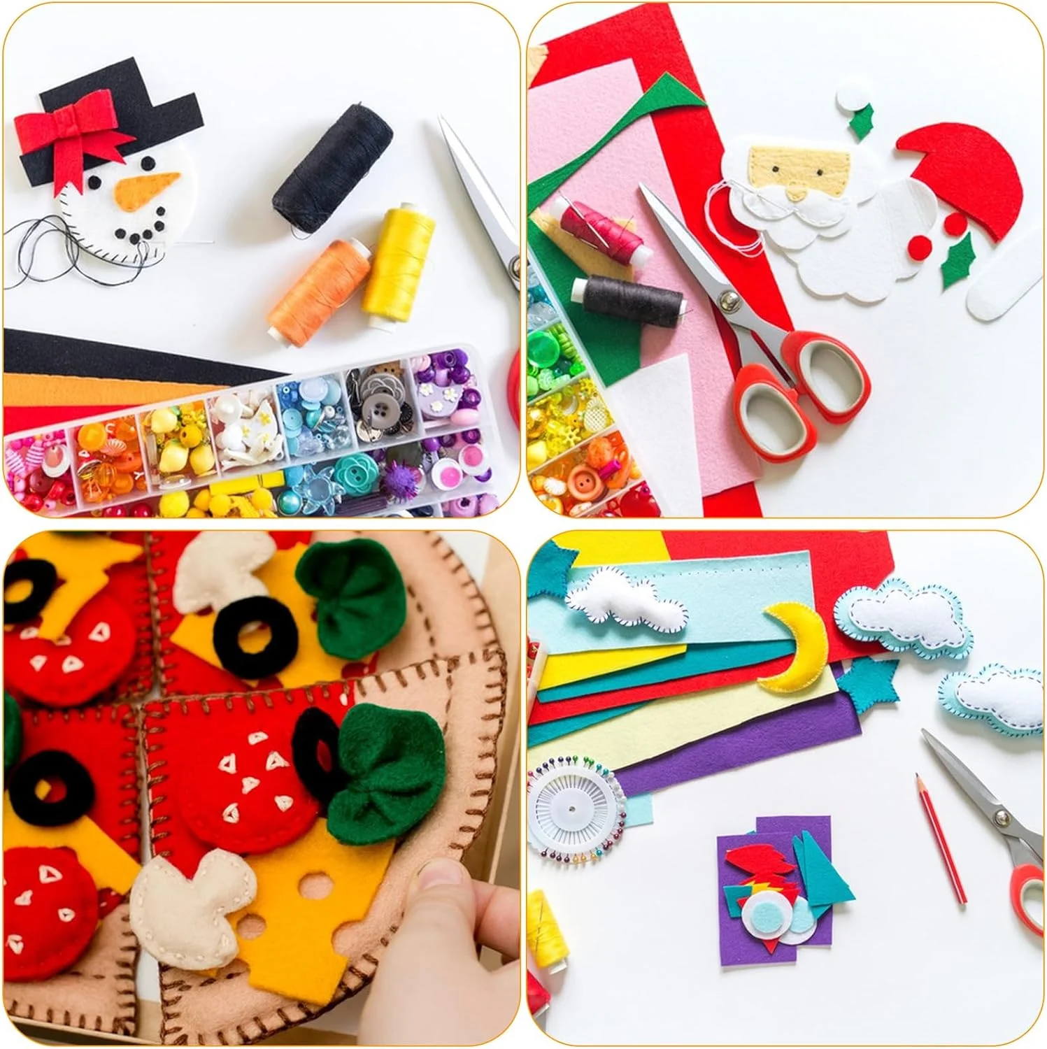 ورقه‌های نمدی سفید ضخیم برای کاردستی، 10 عدد 18x28.5 سانتی‌متری، ورقه‌های پارچه‌ای نمدی نرم و ضخیم برای هنر DIY، پروژه‌های خیاطی و لوازم ساخت