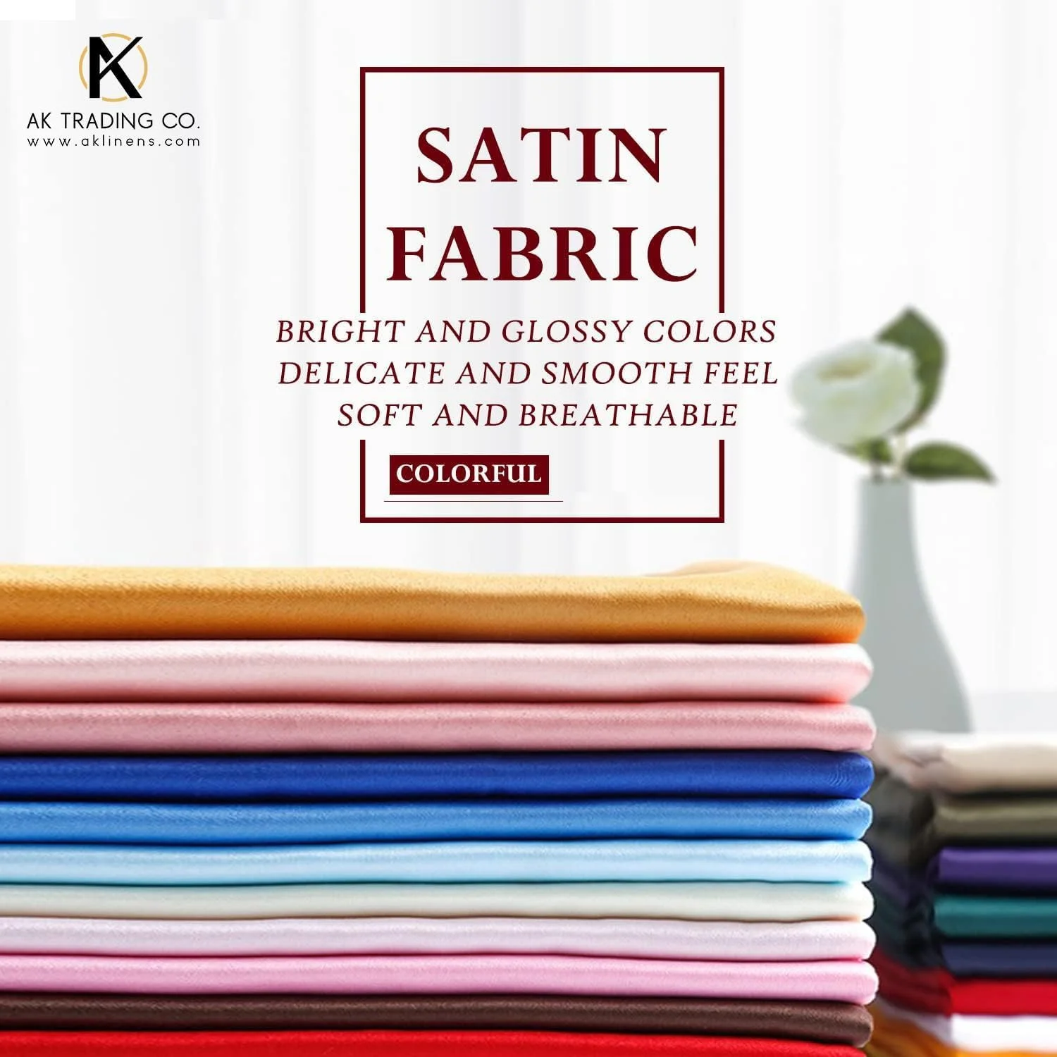 پارچه ساتن عروس طرح Charmeuse ای کی تریدینگ، عرض 152 سانتی متر - متری - مناسب برای عروسی، پوشاک، صنایع دستی، دکور، لباس (رژگونه، 9 متر) پارچه ساتن عروس طرح Charmeuse ای کی تریدینگ، عرض 152 سانتی متر - متری - مناسب برای عروسی، پوشاک، صنایع دستی، دکور، لباس (رژگونه، 9 متر)