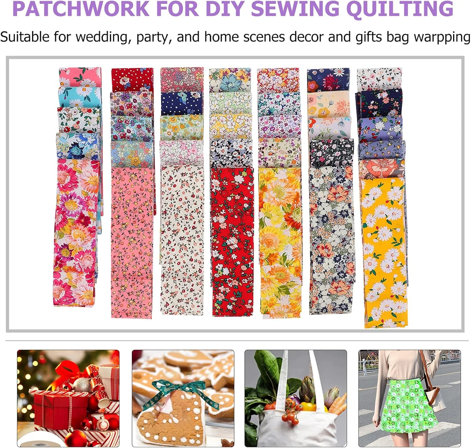 مالینک بسته 36 عددی پارچه ژله ای رولی، پارچه نخی، نوارهای لحاف دوزی، پارچه نخی طرح گل، بسته پارچه صنایع دستی، تکه دوزی از پیش برش خورده دست ساز DIY برای لوازم خیاطی مالینک بسته 36 عددی پارچه ژله ای رولی، پارچه نخی، نوارهای لحاف دوزی، پارچه نخی طرح گل، بسته پارچه صنایع دستی، تکه دوزی از پیش برش خورده دست ساز DIY برای لوازم خیاطی