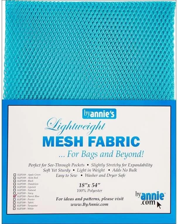 پارچه توری سبک وزن Annie، آبی طوطی، 46x137 سانتی متر
