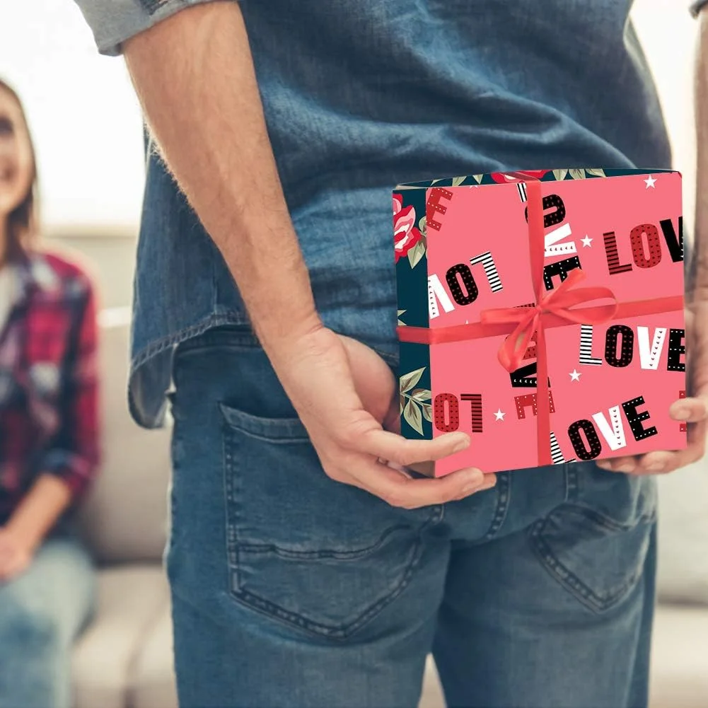 بسته پارچه ای روز ولنتاین - بسته 10 عددی مربع های لحاف دوزی پارچه نخی برای تکه دوزی، خیاطی DIY، اسکرپ بوک، پارچه گلدار دست ساز DIY، 50cm * 50cm