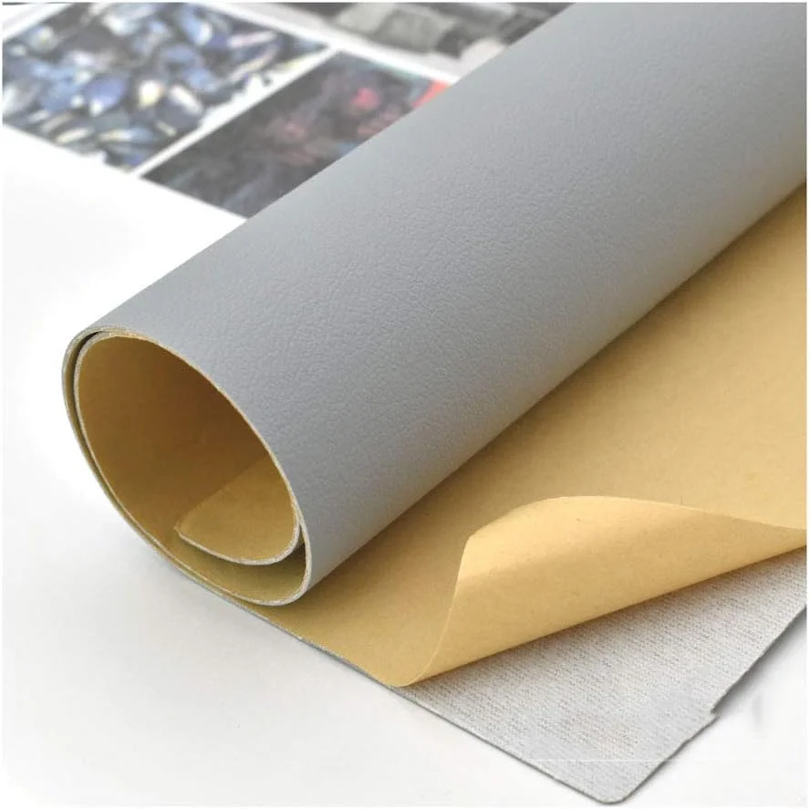 XCYYBB چرم مصنوعی خود چسب پارچه چرمی برچسب مبل تخت خواب کنار تختی صندلی بازسازی شده کیف نرم دست ساز DIY مواد چرم مصنوعی پارچه چرمی-خاکستری روشن 79# 1.38x6m