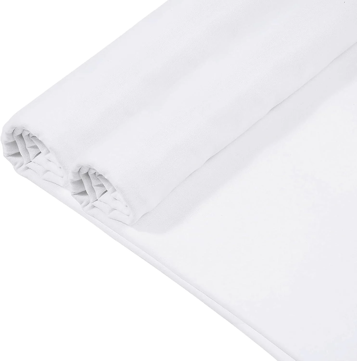 پارچه متقال پنبه ای 100% MDS، بسته 2 یاردی، عرض 48 اینچ، پارچه سفید شده با وزن متوسط، پارچه کتانی برای مواد پشتی، لحاف دوزی، خیاطی، پارچه های پرده ای، لباس، صنایع دستی، چند منظوره DIY