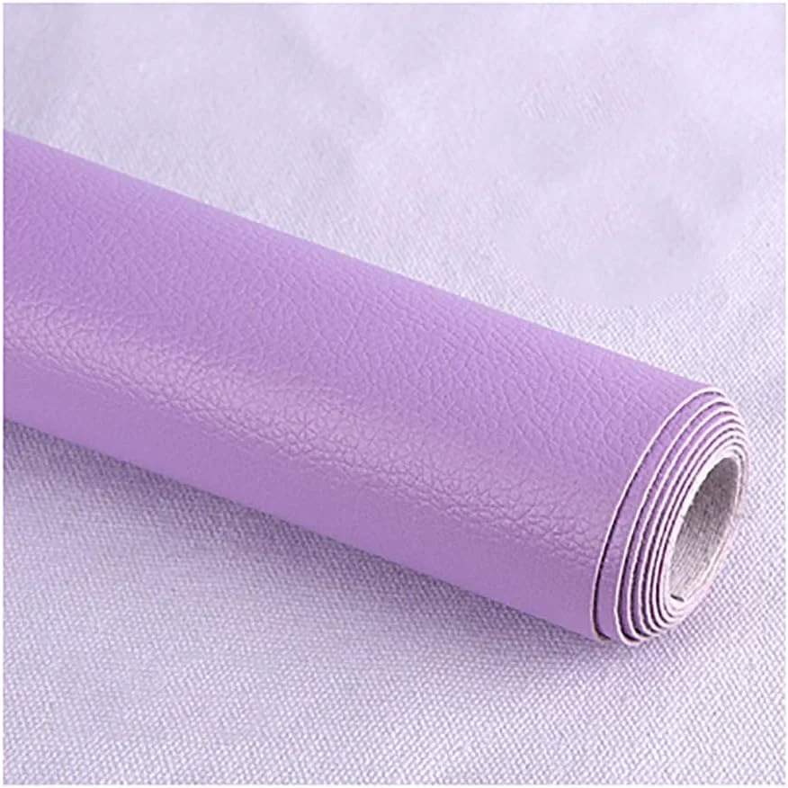 XCYYBB چرم مصنوعی چرمینه پارچه روکش چرمی وینیل برای تکه های تعمیر چرم گوشواره های DIY روکش صندلی های رستوران مبل صندلی ماشین پارچه - بنفش روشن 1.37x20 متر